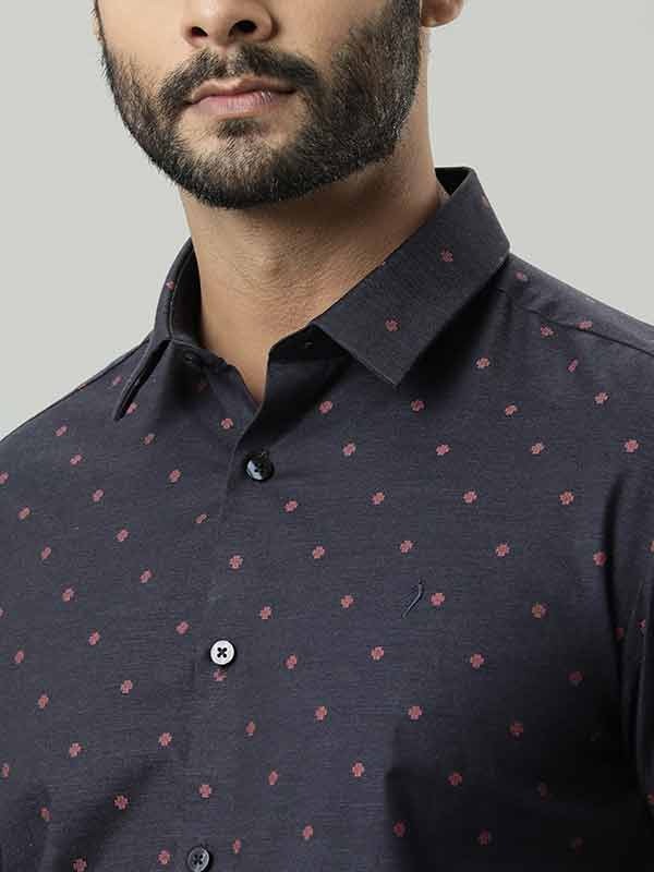 Indian Terrain Men All Over Print Dark Blue Shirt